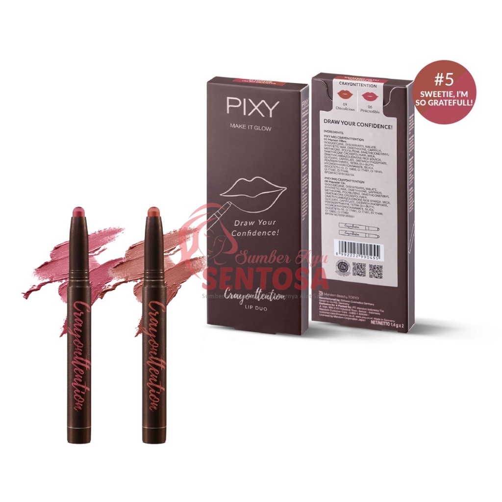 PIXY MAKE IT GLOW CRAYONTTENTION LIP DUO