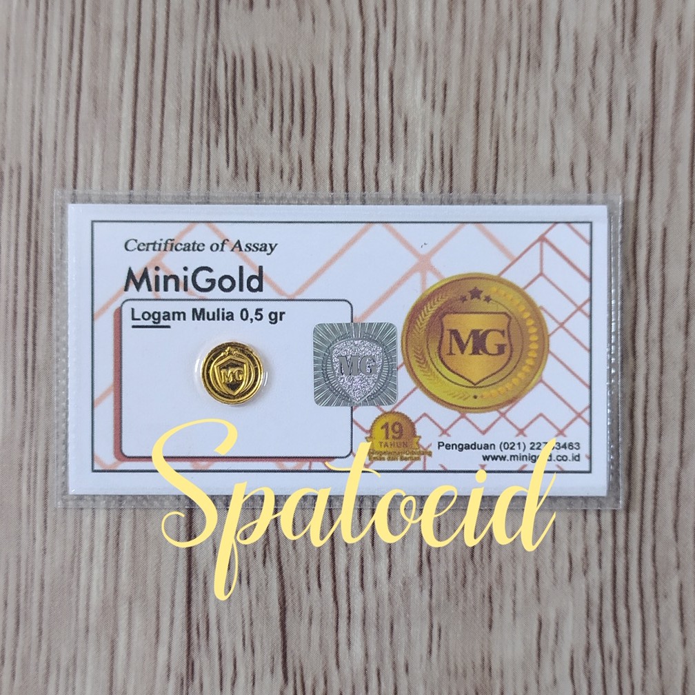 Minigold Koin Emas Murni Mini 24 Karat Logam Mulia - 0.5gr ...