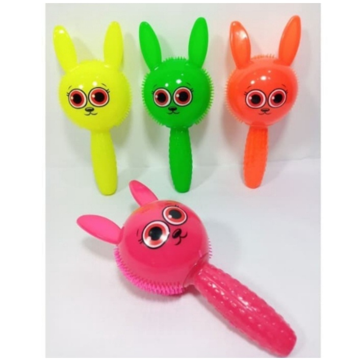 Rattle Rubber Stick  Boneka Lampu dan Bersuara Mainan Pencet