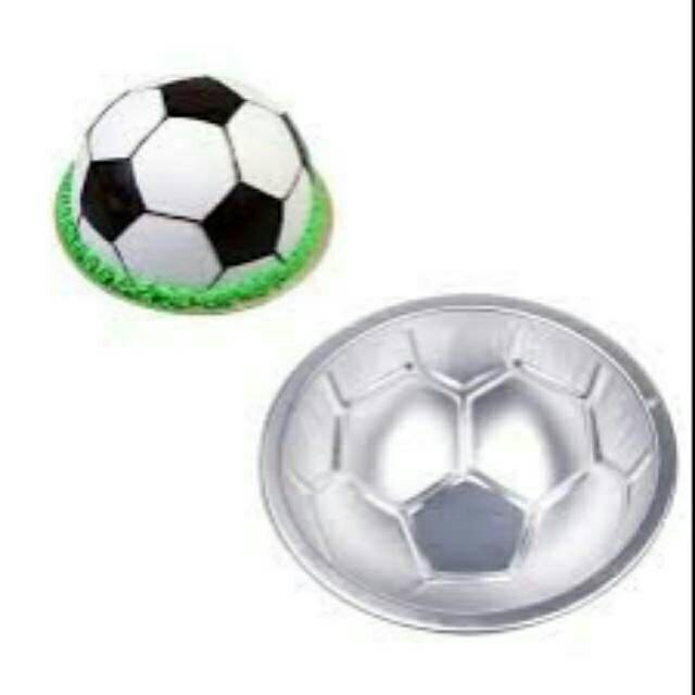 Loyang alumunium bola uk 8 cm/loyang kue bentuk bola setengah lingkaran