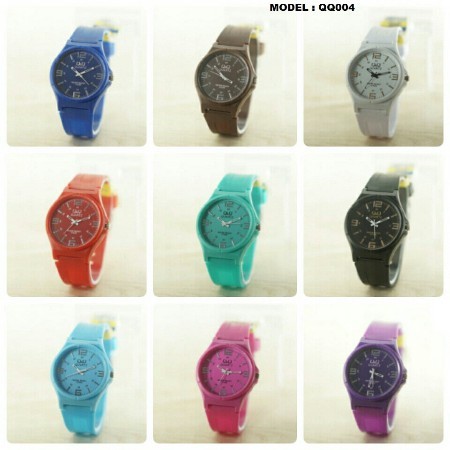 TERBARU ! Jam Tangan Q&amp;Q termurah Rubber Angka Rubber candy Karet jam tangan unisex murah QQ