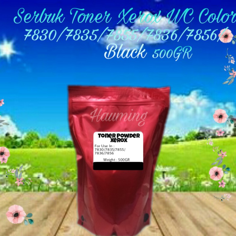 Serbuk Toner Powder Xerox Color WC 7830 7835 7855 7500 7800 7900 7836 7856 Black 500gr