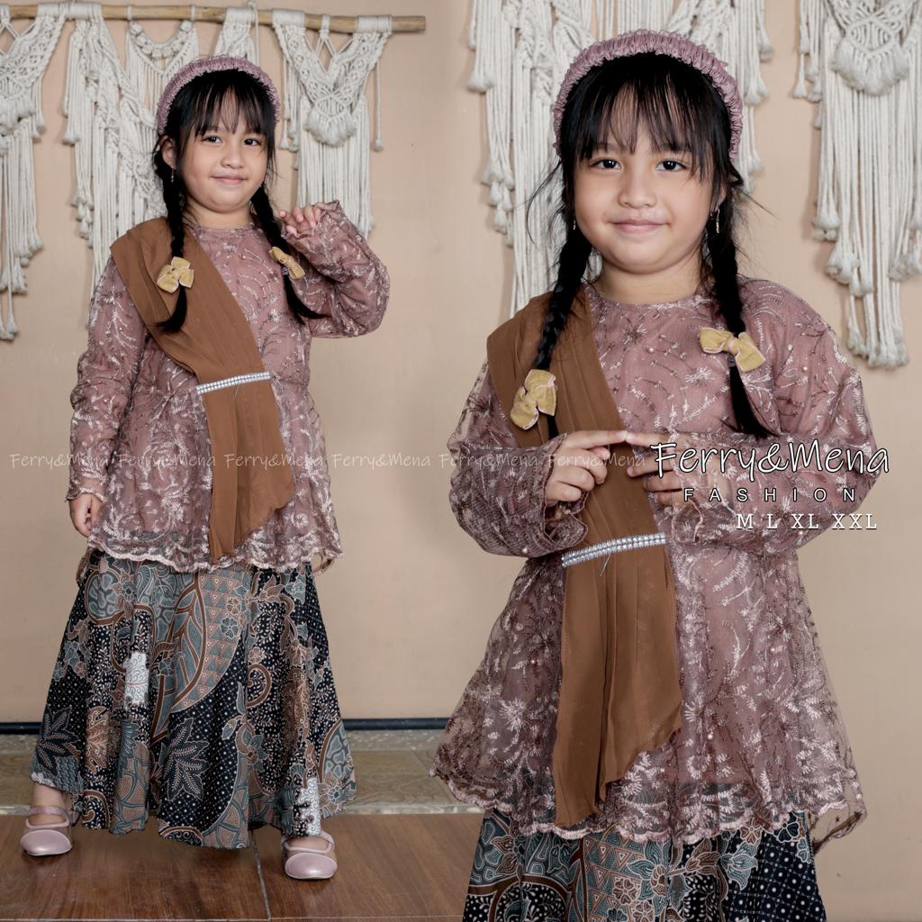 SETELAN KEBAYA ANAK / AURORA TULLE ANAK SET ROK DUYUNG