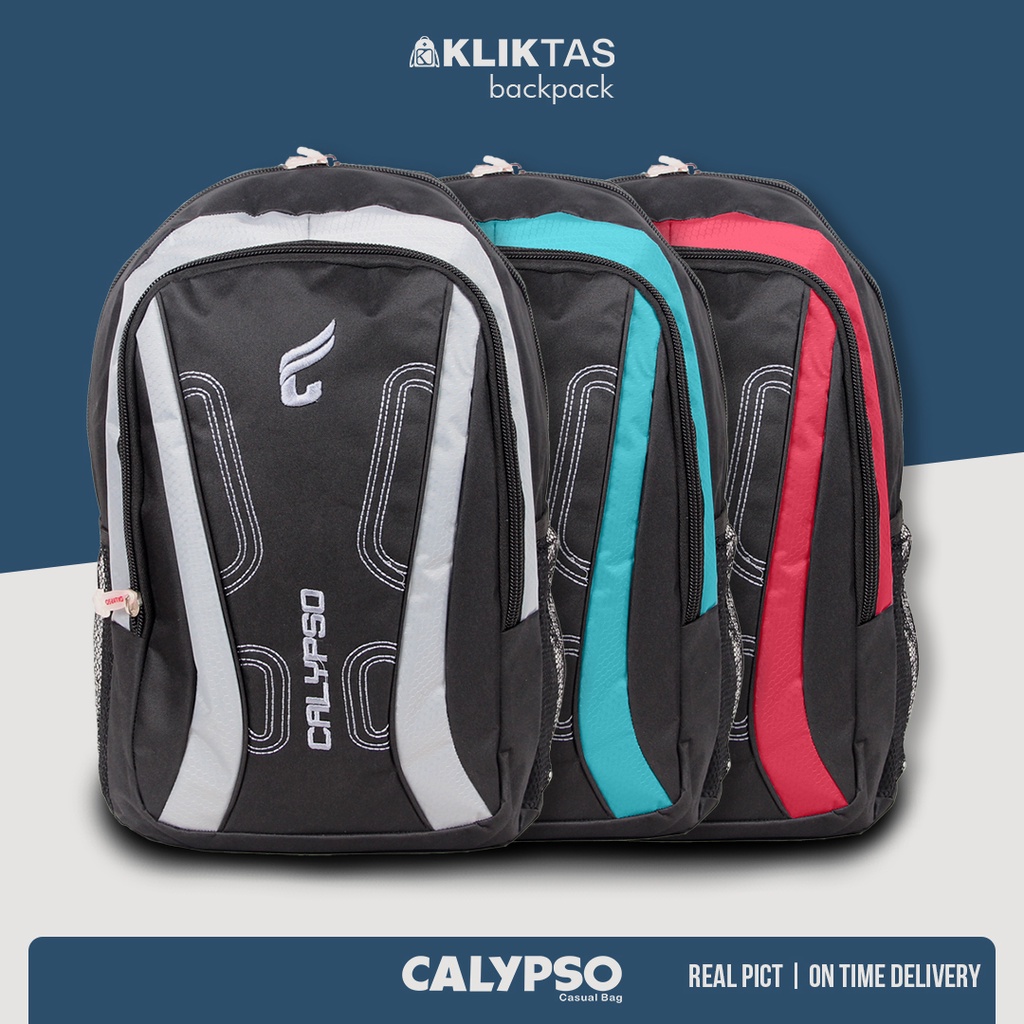 [KLIKTAS] Tas ransel laptop pria remaja Calypso 02827 backpack punggung bahu kerja kuliah sekolah original premium