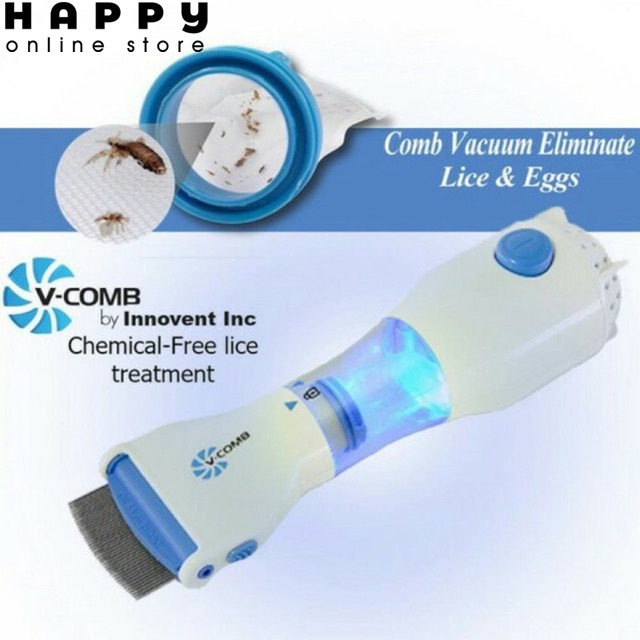 SISIR SEDOT KUTU / SISIR KUTU ELEKTRIK  V COOMB PEMBASMI KUTU VACUUM SISIR KUTU LISTRIK