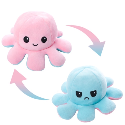 Boneka Gurita Octopus Halus Bolak - Balik Dua Sisi Reversible