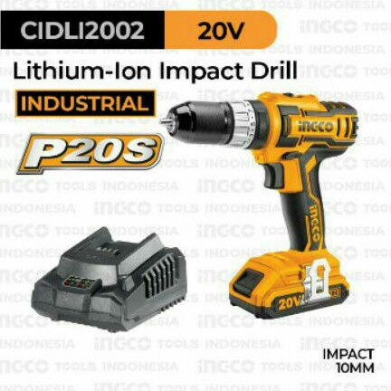 P20S Cordless Impact Drill (10mm) INGCO CIDLI2002 - Bor Tembok Baterai