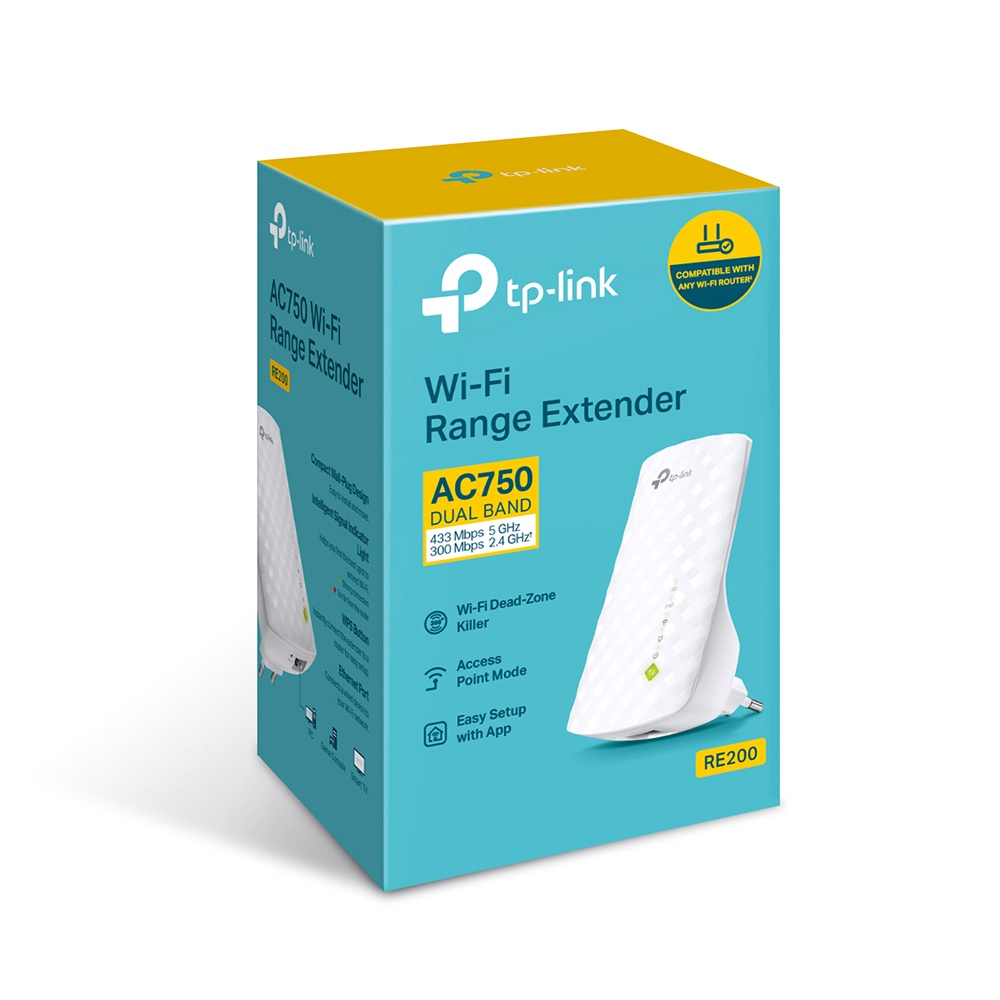 Tp-Link RE200 AC750 WiFi Range Extender ARCHER SERIES TL-RE200