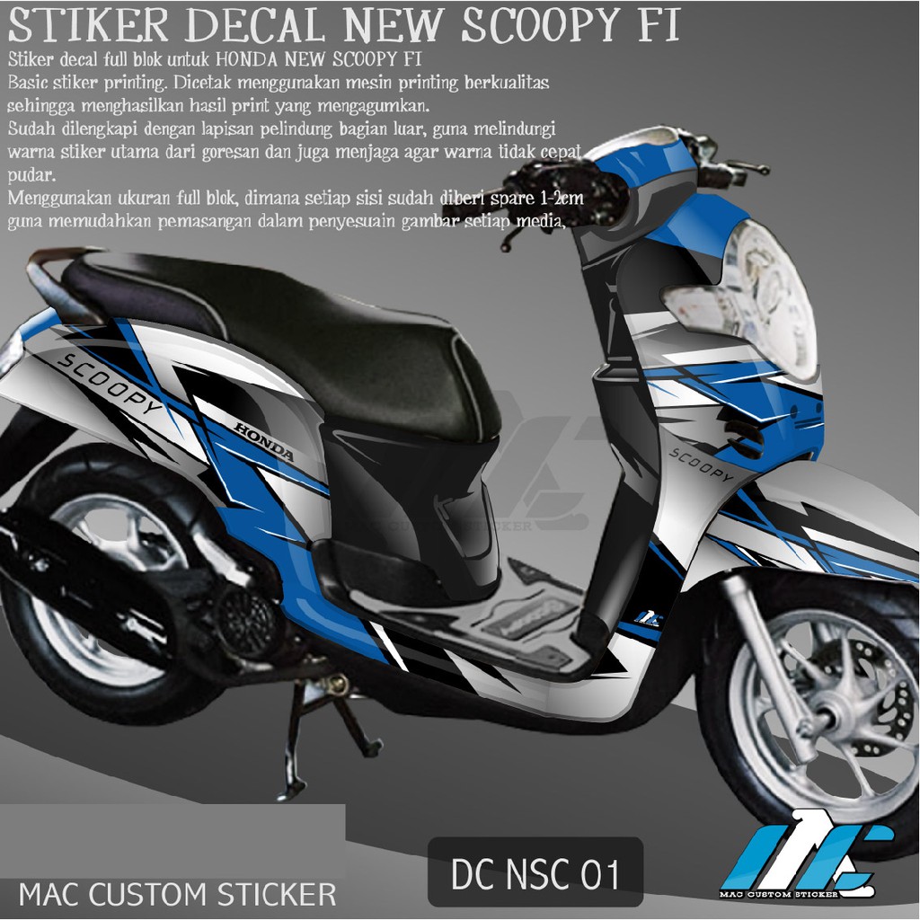 Decal Scoopy Full Blok New Scoopy Fi Dc Nsc 01 Shopee Indonesia