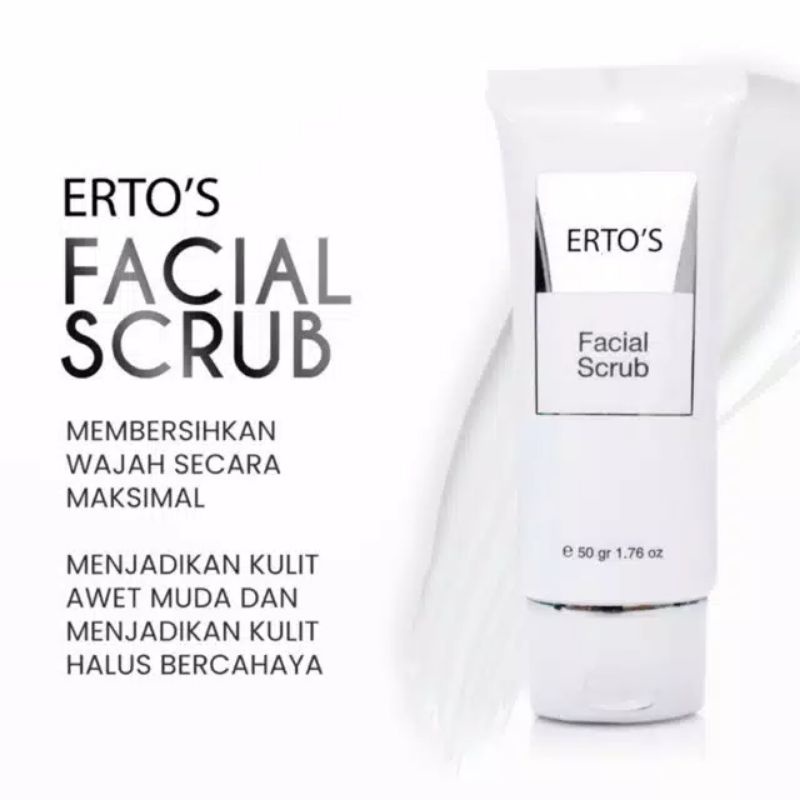 ERTOS FACIAL SCRUB SABUN MUKA PEMBERSIH WAJAH PRIA WANITA SABUN PERAWATAN KECANTIKAN WAJAH ORIGINAL