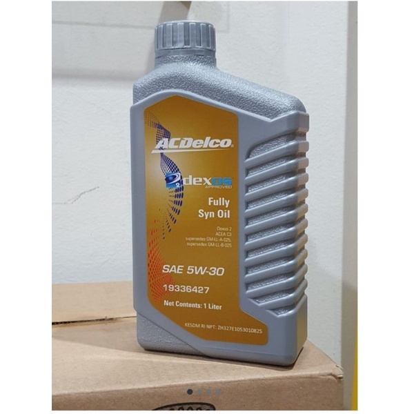 Acdelco dexos 2 5w30 1L oli mesin bensi dan diesel