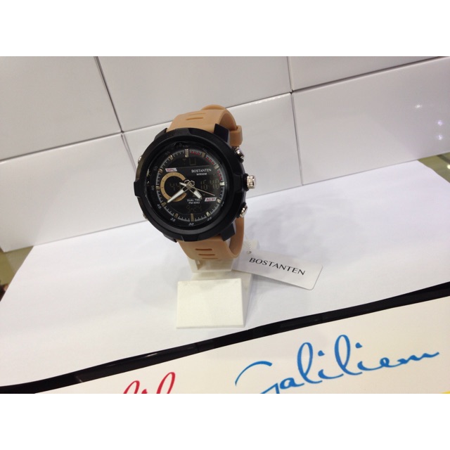 BOSTANTEN PM-9062 Double Time jam tangan pria sporty