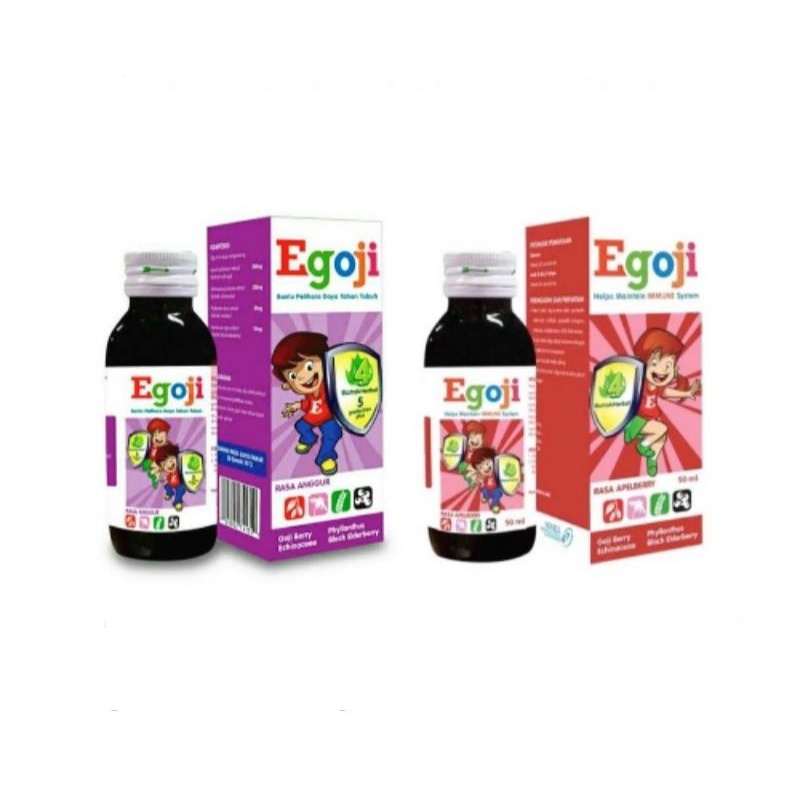 EGOJI SYRUP ANAK 50 ml & 100 ml RASA ANGGUR & APELBERRY EGOJI SIRUP PENAMBAH IMUN ANAK