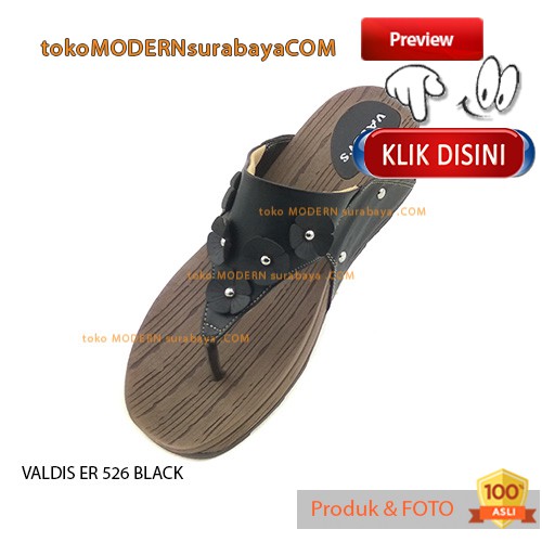 VALDIS ER S 26 HITAM sandal wanita wedges slide