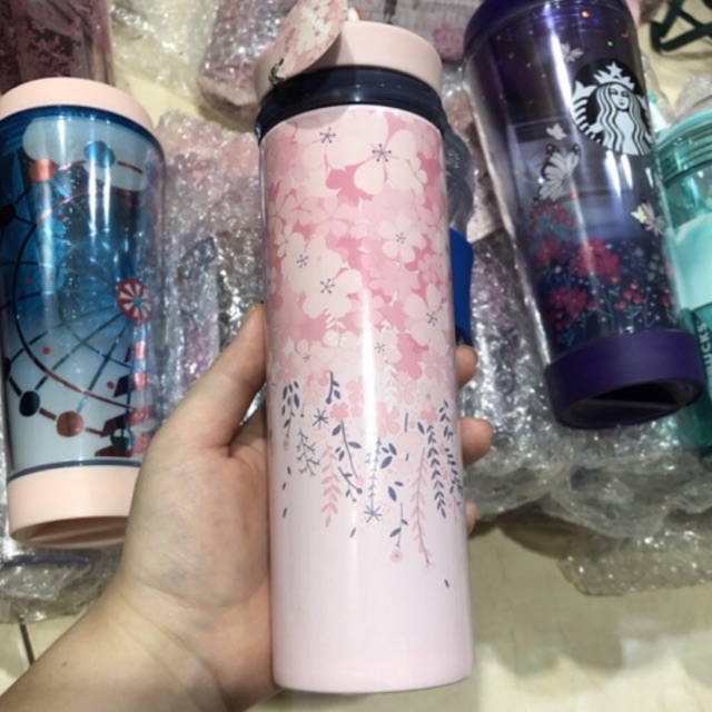 tumbler starbucks spring cherry blossom korea 2018