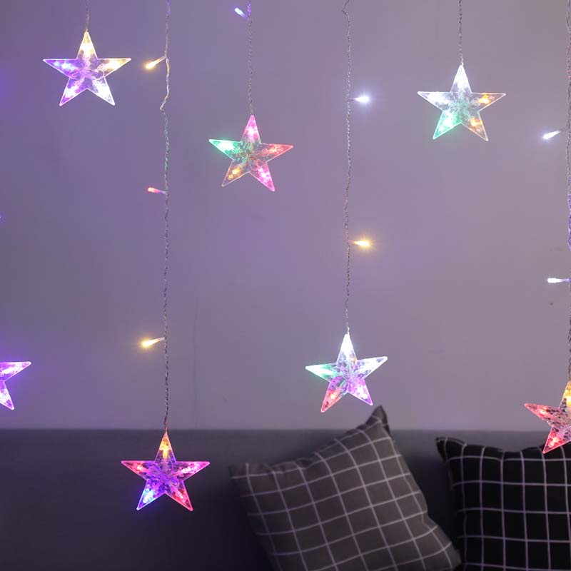 Lampu Led 2.5m Bentuk Bintang Untuk Dekorasi Kamar Tidur / Liburan