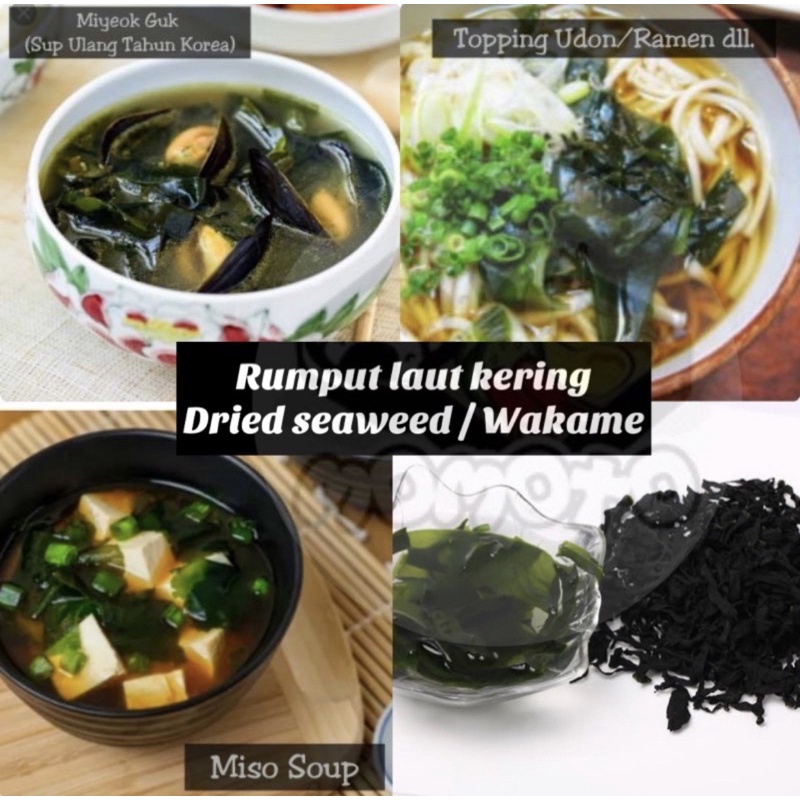 

MURAH! Wakame Rumput Laut Kering Dry Seaweed Miyeok Miso Soup