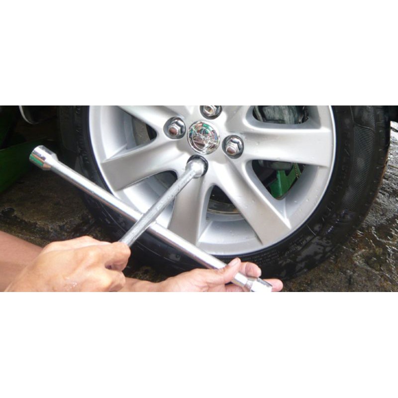 KUNCI RODA MOBIL PALANG 17 19 21 23 4 WAY LUG WRENCH STAINLESS  BAN SEREP KIJANG INNOVA AVANZA RUSH