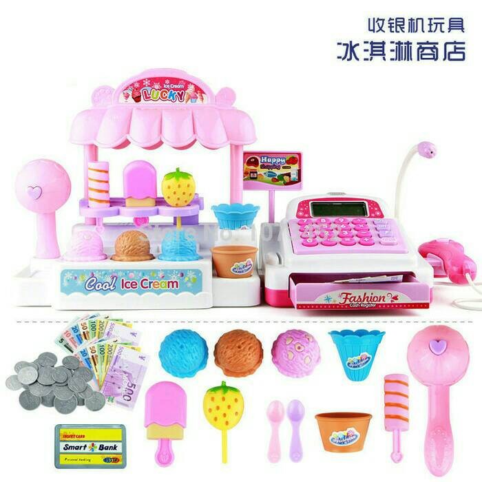 G5T4Hht Mainan Kasir Cash Register - Ice Cream Store Mini Market Re3604GH