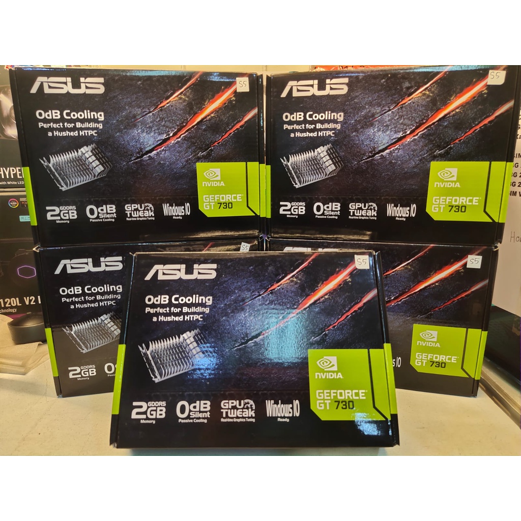 VGA CARD ASUS NVIDIA Geforce GT 730 2GB GDDR5 64Bit Low Profile No FAN HDMI,VGA,DVI-D VGA