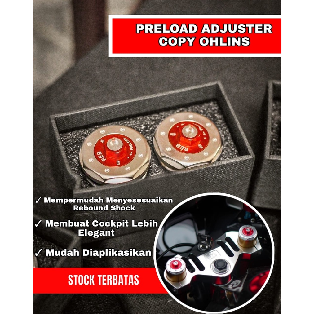 Promo Preload shock Upsidedown R15 V3 Mt15 xsr155 R25 mt25 adjuster shock Diskon new r25 mt25 xabre 