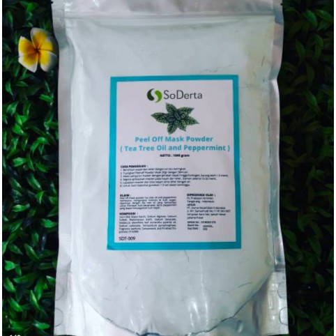 1kg soderta pappermint peel off masker perawatan wajah tea tree oil berjerawat menyegarkan