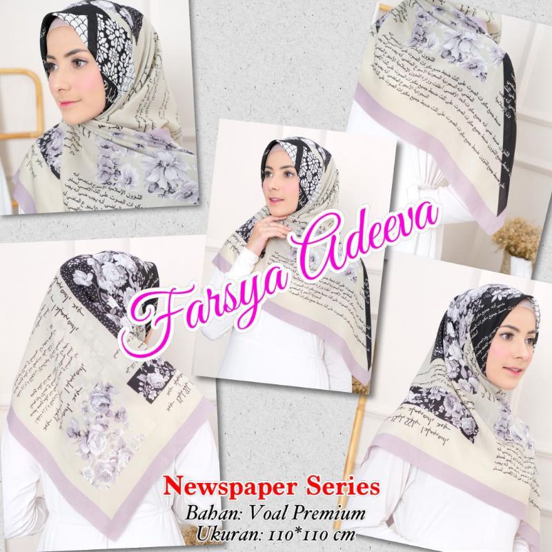 hijab koran/jilbab koran/kerudung koran/denay koran||park 1-Bunga original