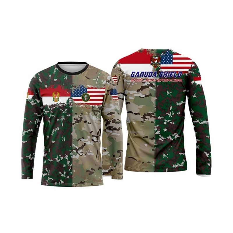 BAJU KAOS JERSEY SPORT GARUDA SHIELD  ARMY/BDU TACTICAL/JERSEY OUTDOOR/JERSEY MILITER,