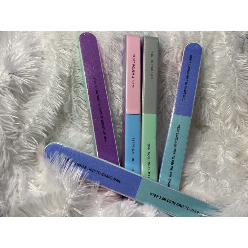 NAIL BUFFER 1 SET 7 STEP KIKIR SMOOTH SHINE || KIKIR KUKU MINI || NAIL FILE (untuk kuku asli or palsu)