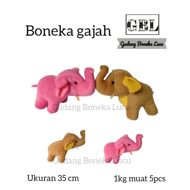 Boneka gajah S / boneka binatang / boneka gajah / gajah lucu