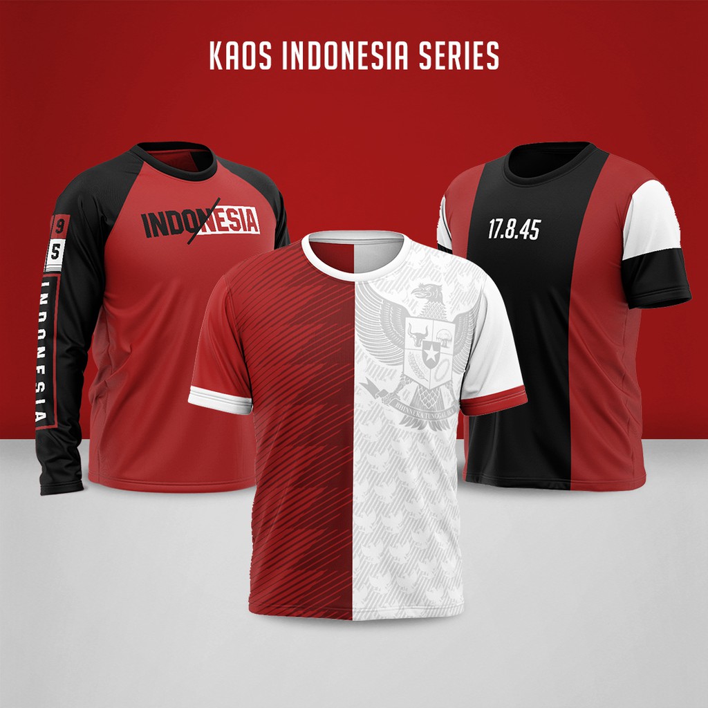  KAOS  1945 BAHAN KATUN KAOS  INDONESIA  NASIONALISME TIPE 