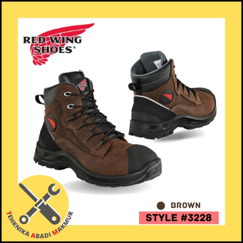 SAFETY SHOES RED WING - STYLE #3228 / SEPATU PROYEK COKLAT / BROWN