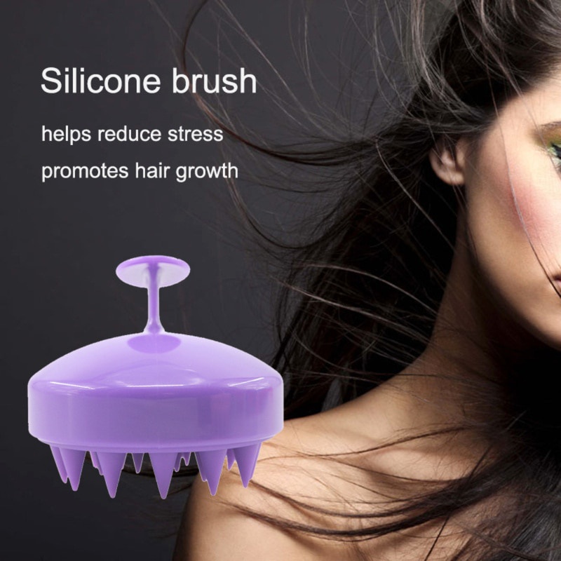 Scrubber Bath Brush Sikat Mandi Badan Punggung Kaki Tangan Silikon Shower Brush Puff Dispenser Sabun Head Scalp Massage Brush Sisir Keramas Kepala