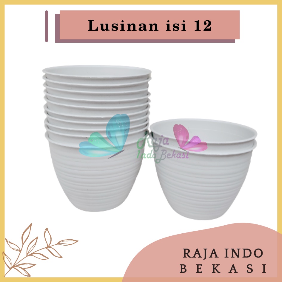 Lusinan Pot Tawon 15 Cm Putih - Pot Tawon Putih Tirus 15 18 20 21 25 30 Cm Lusinan Grosir