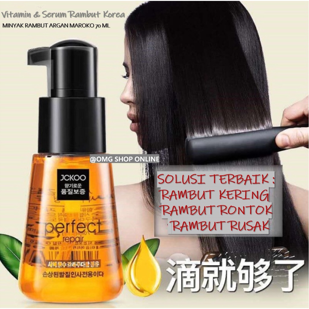 TERMURAH - Premium Korean Perfect Hair Repair Serum 70 ML ORIGINAL / Serum Rambut Pria Wanita Vitamin Rambut Ellips Untuk Rambut Kering / Serum Rambut Rontok dan Pelindung Rambut Vitamin Rambut Keratin Penebal Minyak Rambut Penumbuh Rambut Penyubur Rambut