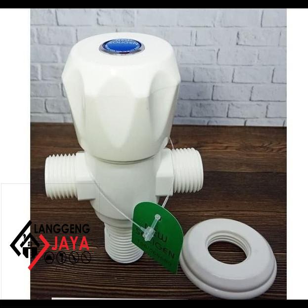 Kran Stop Shower Pvc 1/2" Double Belimbing Soligen S18 Langengjayamalang