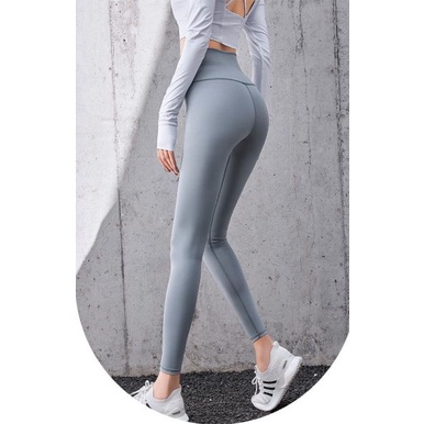 (COD) OH Fashion Celana Legging Olahraga Wanita High Waist Polos Gym &amp; Fitness &amp; Yoga Import #0JH37 / #JL02