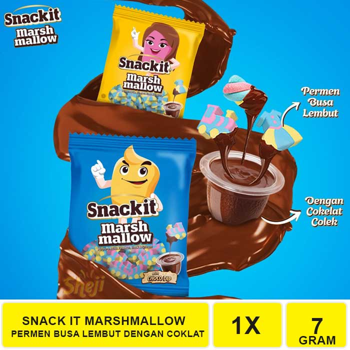 SNACK IT PERMEN MARSHMALLOW PLUS COKLAT COLEK