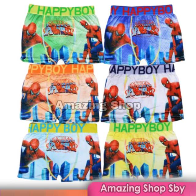 1 Lusin / 12 Pcs CD Boxer Anak Cowok Laki Laki Import Murah