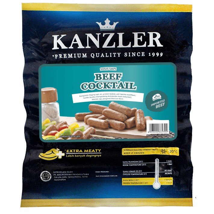 

Sosis Kanzler Beef Cocktail 250/500 gram