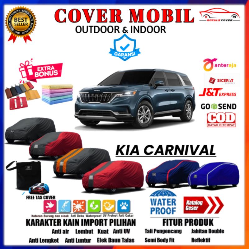 Body Cover Mobil Kia Carnival, Sarung Mobil Kia Carnival 2015, 2016, 2017, 2018, 2019, 2020, 2021 / Selimut Tutup Mantol Pelindung Kerudung Jas Penutup Mantel Mobil KIA Karnival  Outdoor Waterproof Anti Air