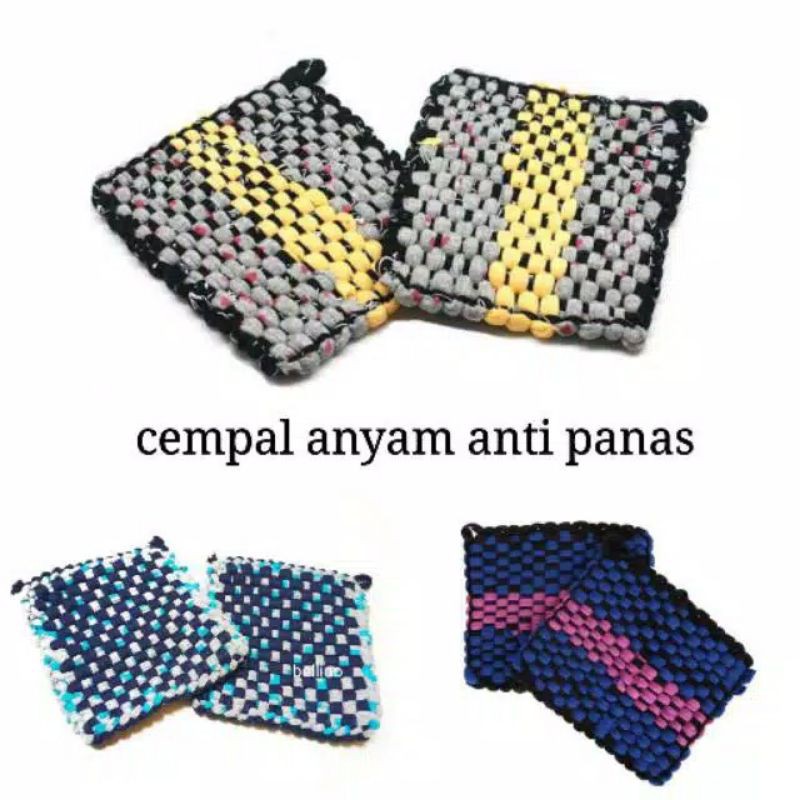 Cempal Ceumpal Pegangan Penahan Panas / Ceumpal Anti Panas / Cempal Panci Wajan Alas Teko Praktis Motif Handmade Kualitas Terbaik Termurah Cod Gratis Ongkir Peralatan Dapur Kitchen Masak-2
