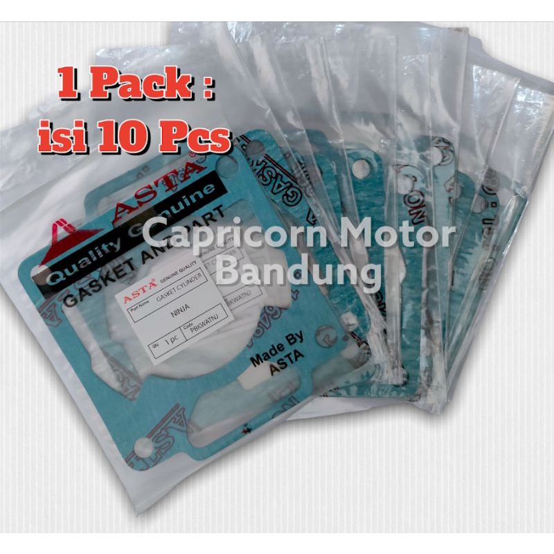 isi 10 Paking Gasket Blok Boring Bawah NINJA R RR 150 ASTA