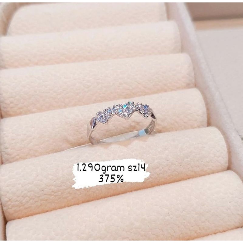 cincin emas putih asli kadar 375%