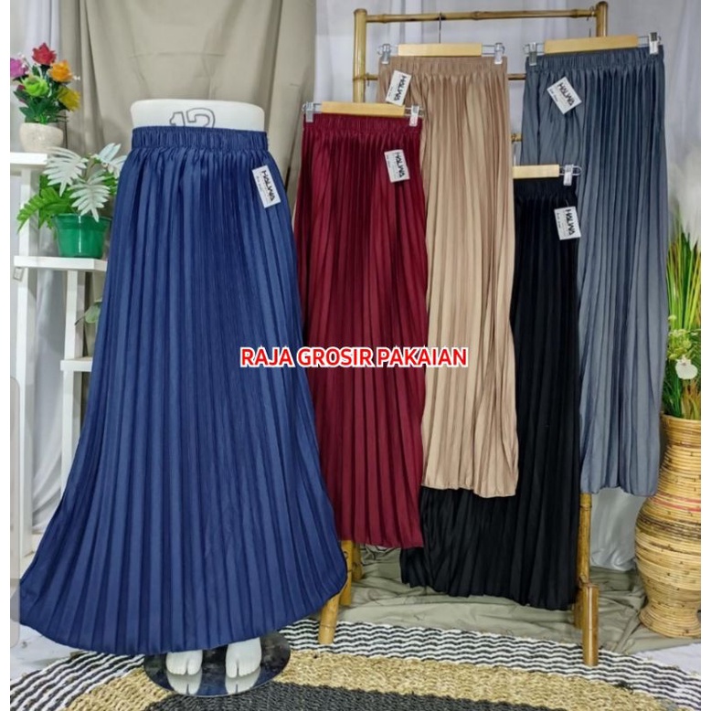 Klop~Rok Plisket Klop Dewasa Murah / Maxi Skirt