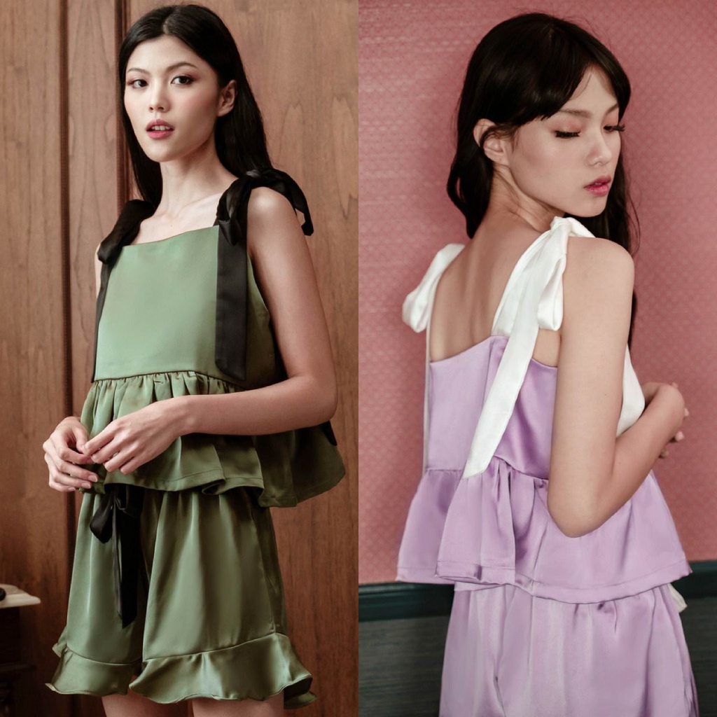 Ara Joo Kyung Mi Night Set - Set untuk rumahan ala korea - Dress Korea