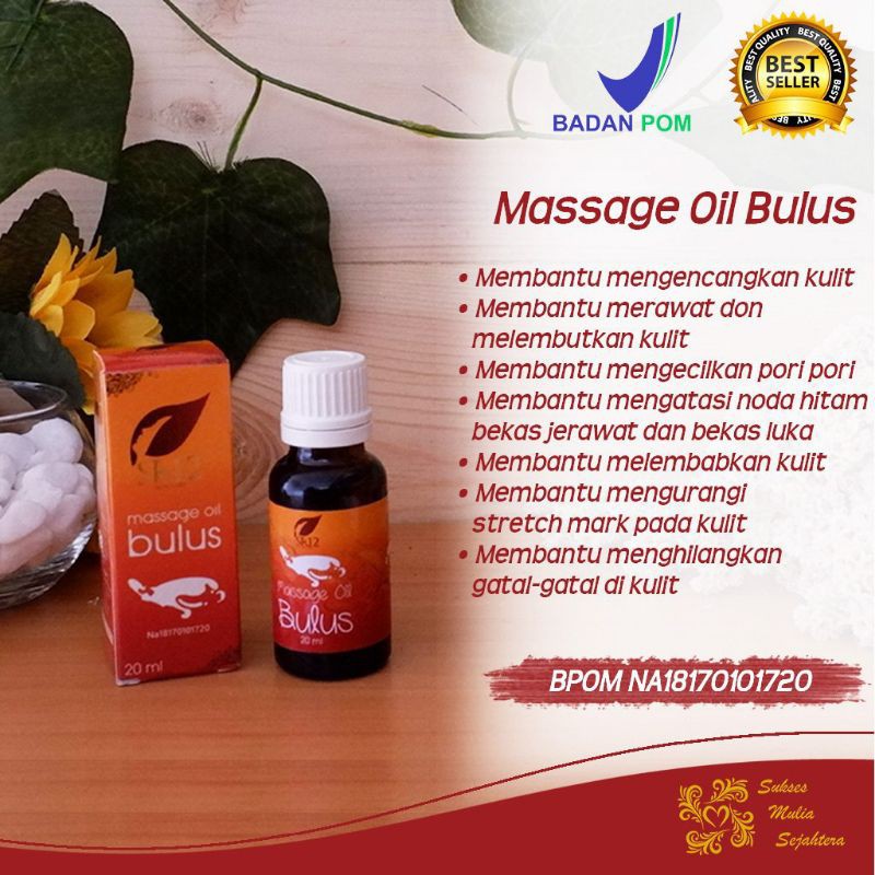Minyak bulus original/Massage Oil Bulus SR12/Hilangkan Jerawat Strechmark, Keloid, Kutil, Tahi lalat
