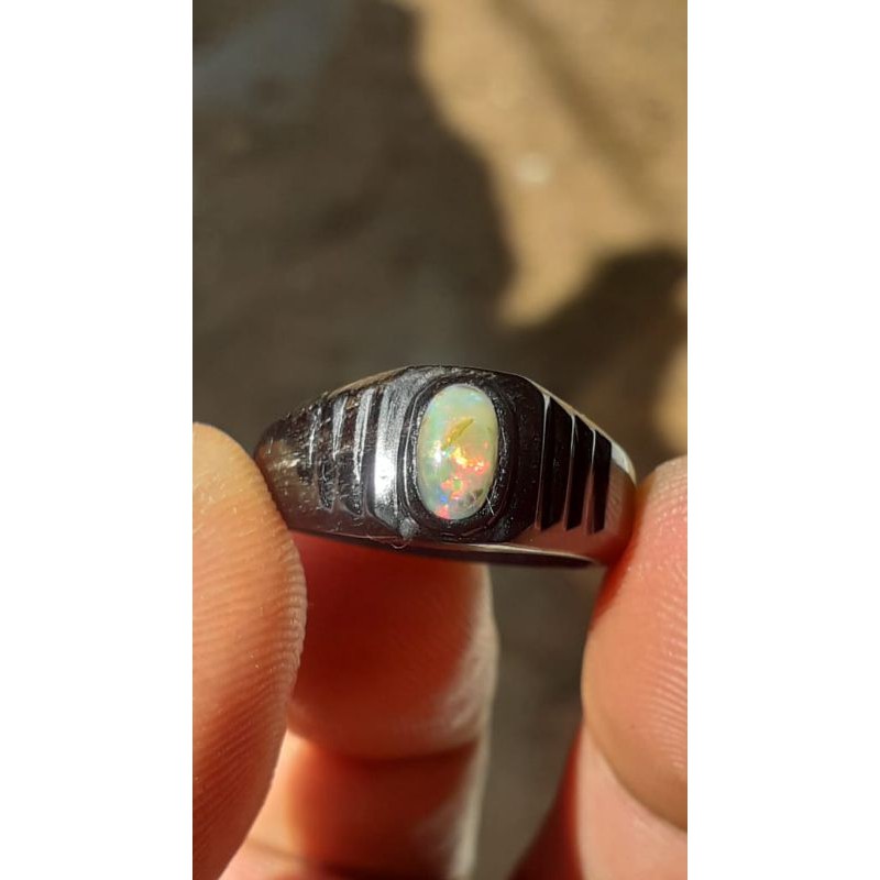 Batu Kalimaya Banten Black Opal dan Susu Ikat Tanduk Kerbau Asli Maja