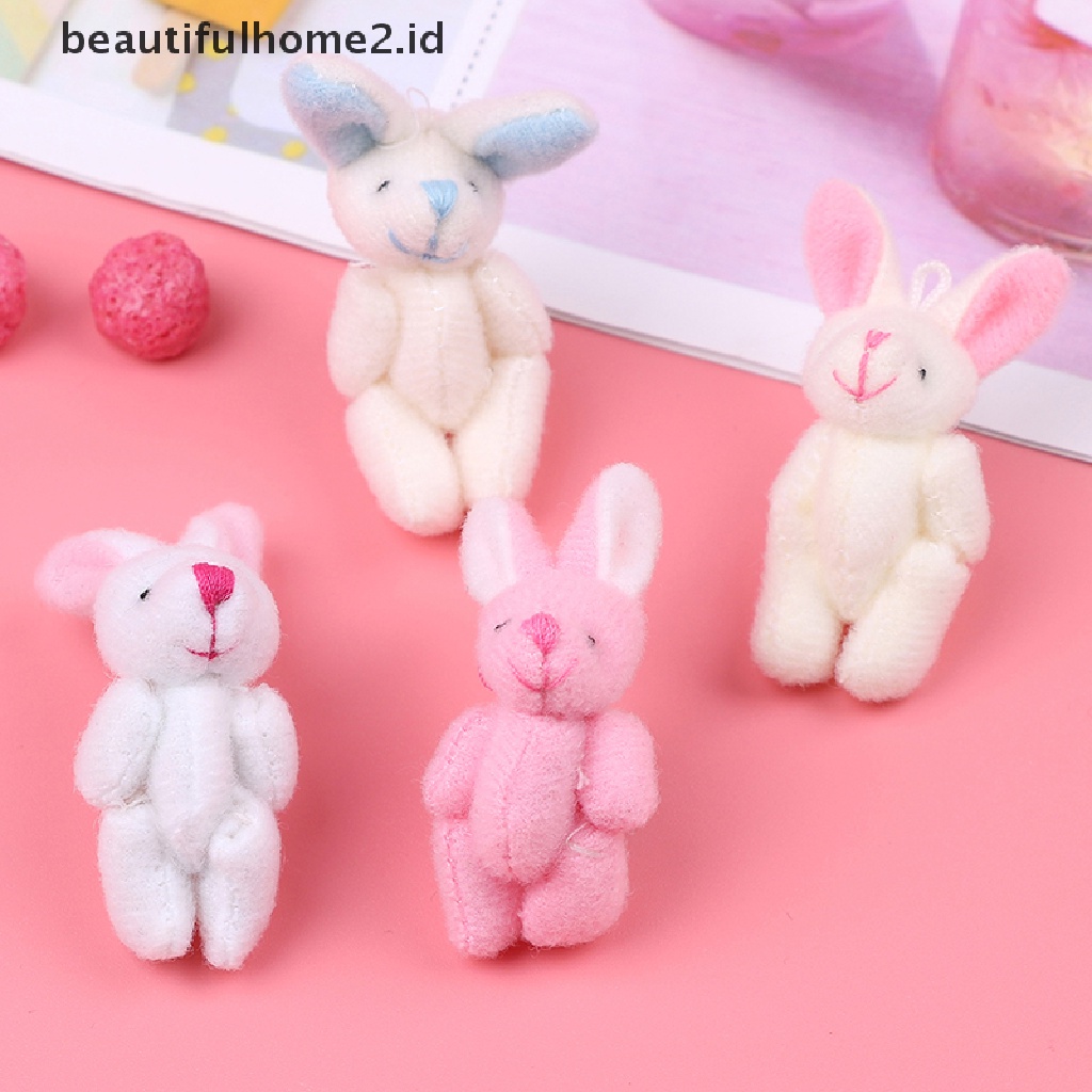 (Beautifulhome2.Id) Mainan Boneka Stuffed Plush Kelinci Mini 4cm Untuk Bayi / Anak