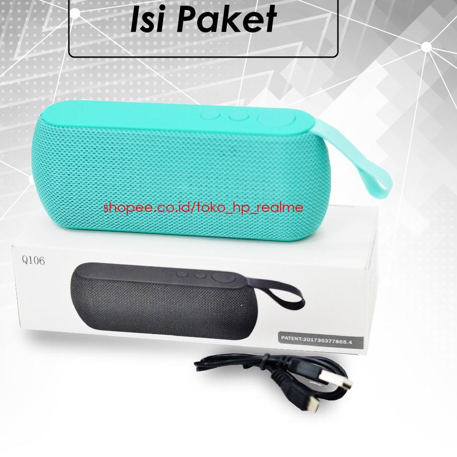 ☇ SPEAKER BLUETOOTH PORTABLE Q106 HIFI WIRELESS SD CARD SLOT ✥